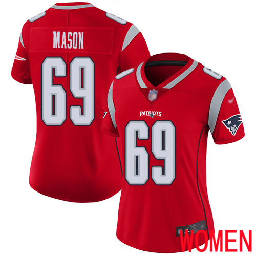 New England Patriots Football #69 Inverted Legend Limited Red Women Shaq Mason NFL Jersey
